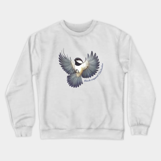 Black-capped Chickadee Crewneck Sweatshirt by JadaFitch